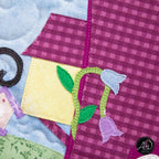 Purple Garden House Spring Quilted Wall Hanging | Applique Wall Hanging