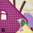 Purple Garden House Spring Quilted Wall Hanging | Applique Wall Hanging