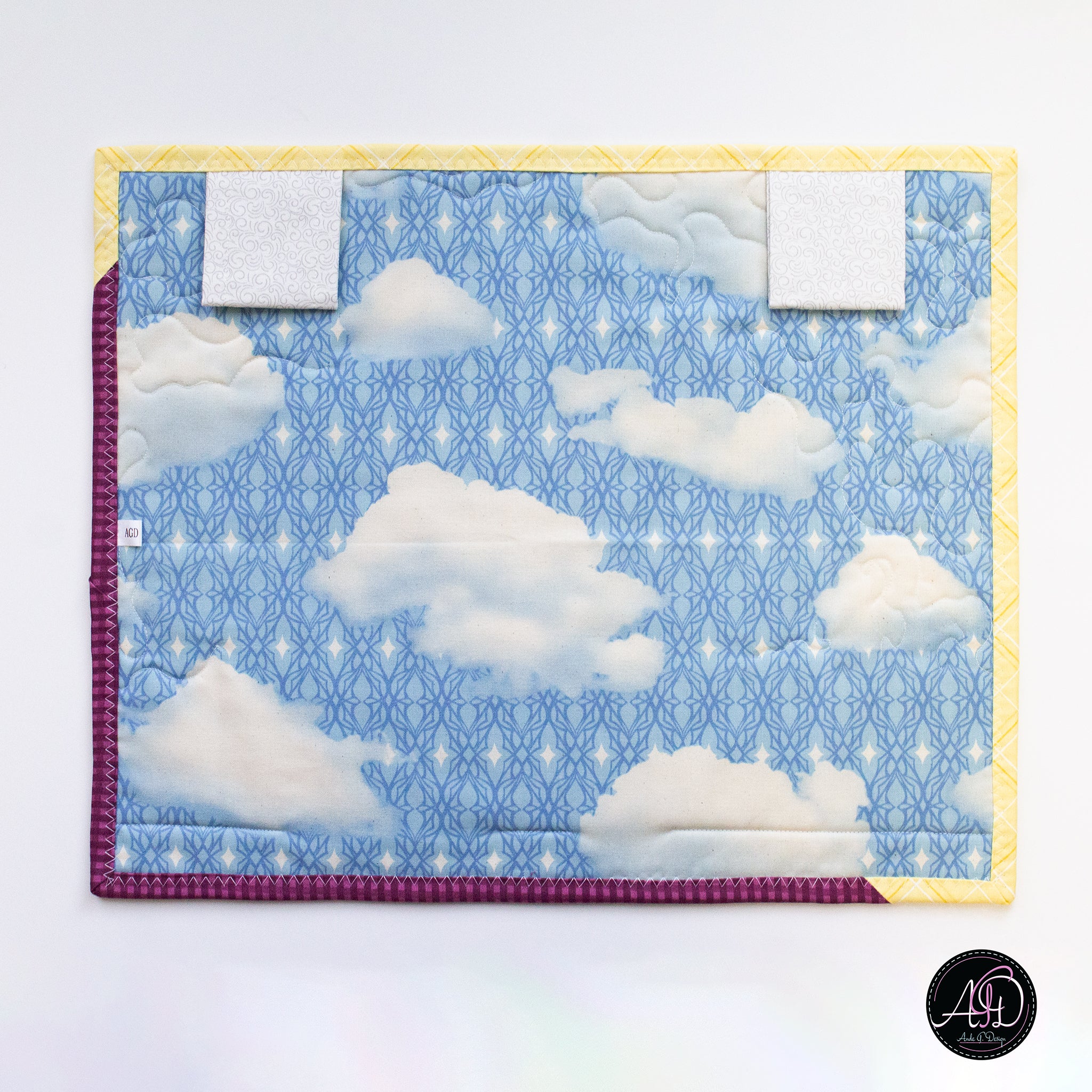 Purple Garden House Spring Quilted Wall Hanging | Applique Wall Hanging