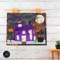 Purple Waybel Witch's House Halloween Quilted Wall Hanging | Applique Wall Hanging