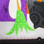 Purple Waybel Witch's House Halloween Quilted Wall Hanging | Applique Wall Hanging