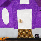 Purple Waybel Witch's House Halloween Quilted Wall Hanging | Applique Wall Hanging