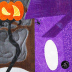 Purple Waybel Witch's House Halloween Quilted Wall Hanging | Applique Wall Hanging