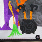 Purple Waybel Witch's House Halloween Quilted Wall Hanging | Applique Wall Hanging