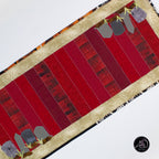 Red Grembles Graveyard Quilted Halloween Table Runner | Applique Table Runner