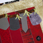 Red Grembles Graveyard Quilted Halloween Table Runner | Applique Table Runner