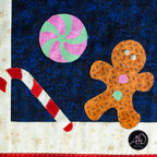 Christmas Candy Applique Quilted Table Runner | Christmas Table Decor