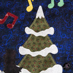 Christmas Carolers Applique Quilted Table Runner | Christmas Table Decor