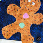 Christmas Candy Applique Quilted Table Runner | Christmas Table Decor