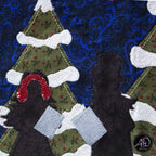 Christmas Carolers Applique Quilted Table Runner | Christmas Table Decor