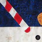 Christmas Candy Applique Quilted Table Runner | Christmas Table Decor