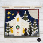 Church & Carolers Christmas Applique Quilted Wall Hanging