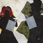 Church & Carolers Christmas Applique Quilted Wall Hanging