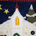 Church & Carolers Christmas Applique Quilted Wall Hanging