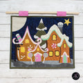 Gingerbread House Christmas Applique Quilted Wall Hanging