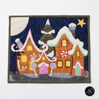 Gingerbread House Christmas Applique Quilted Wall Hanging