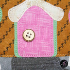 Gingerbread House Christmas Applique Quilted Wall Hanging