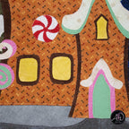 Gingerbread House Christmas Applique Quilted Wall Hanging