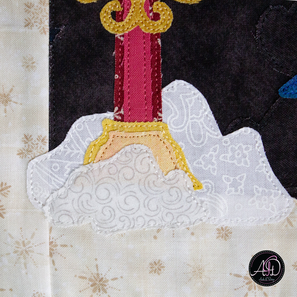 North Pole Penguin Christmas Applique Quilted Table Runner | Christmas Table Decor