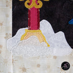 North Pole Penguin Christmas Applique Quilted Table Runner | Christmas Table Decor