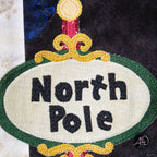 North Pole Penguin Christmas Applique Quilted Table Runner | Christmas Table Decor