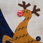 Santa's House Christmas Applique Quilted Wall Hanging