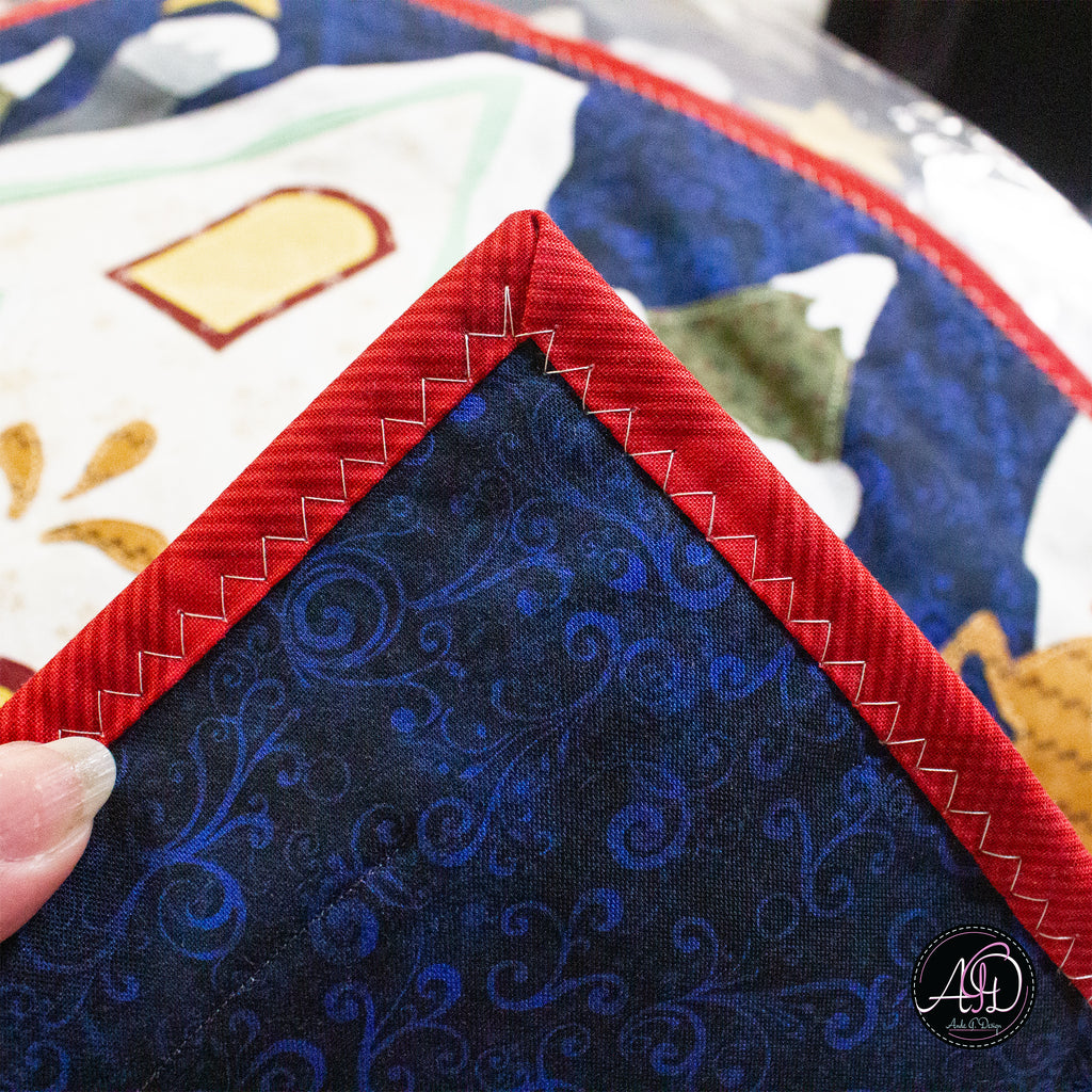 Santa's House Christmas Applique Quilted Wall Hanging