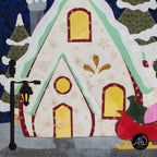 Santa's House Christmas Applique Quilted Wall Hanging