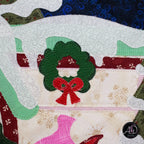 Santa's House Christmas Applique Quilted Wall Hanging