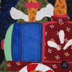 Christmas Train Applique Quilted Wall Hanging