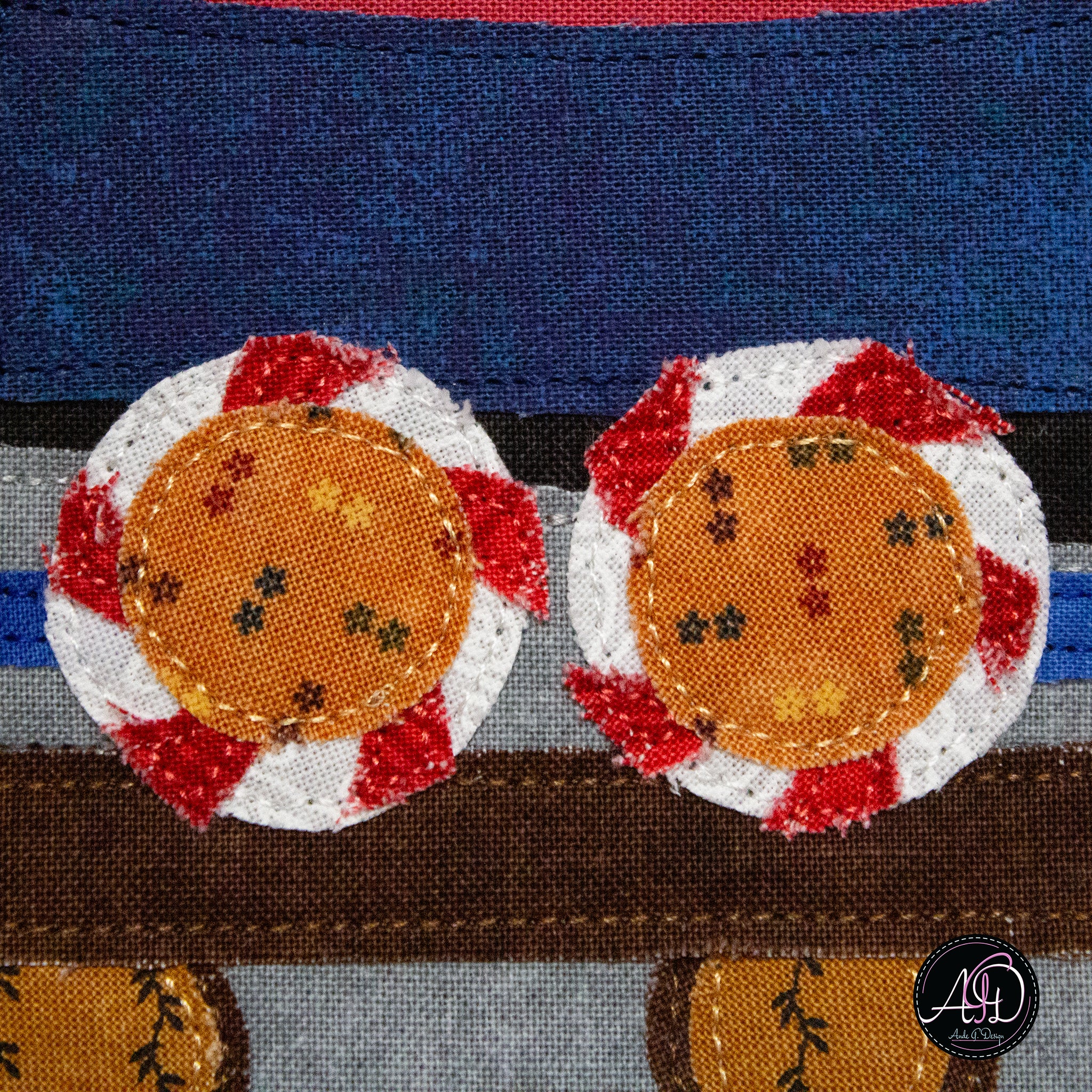 Christmas Train Applique Quilted Wall Hanging