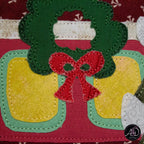 Christmas Train Applique Quilted Wall Hanging