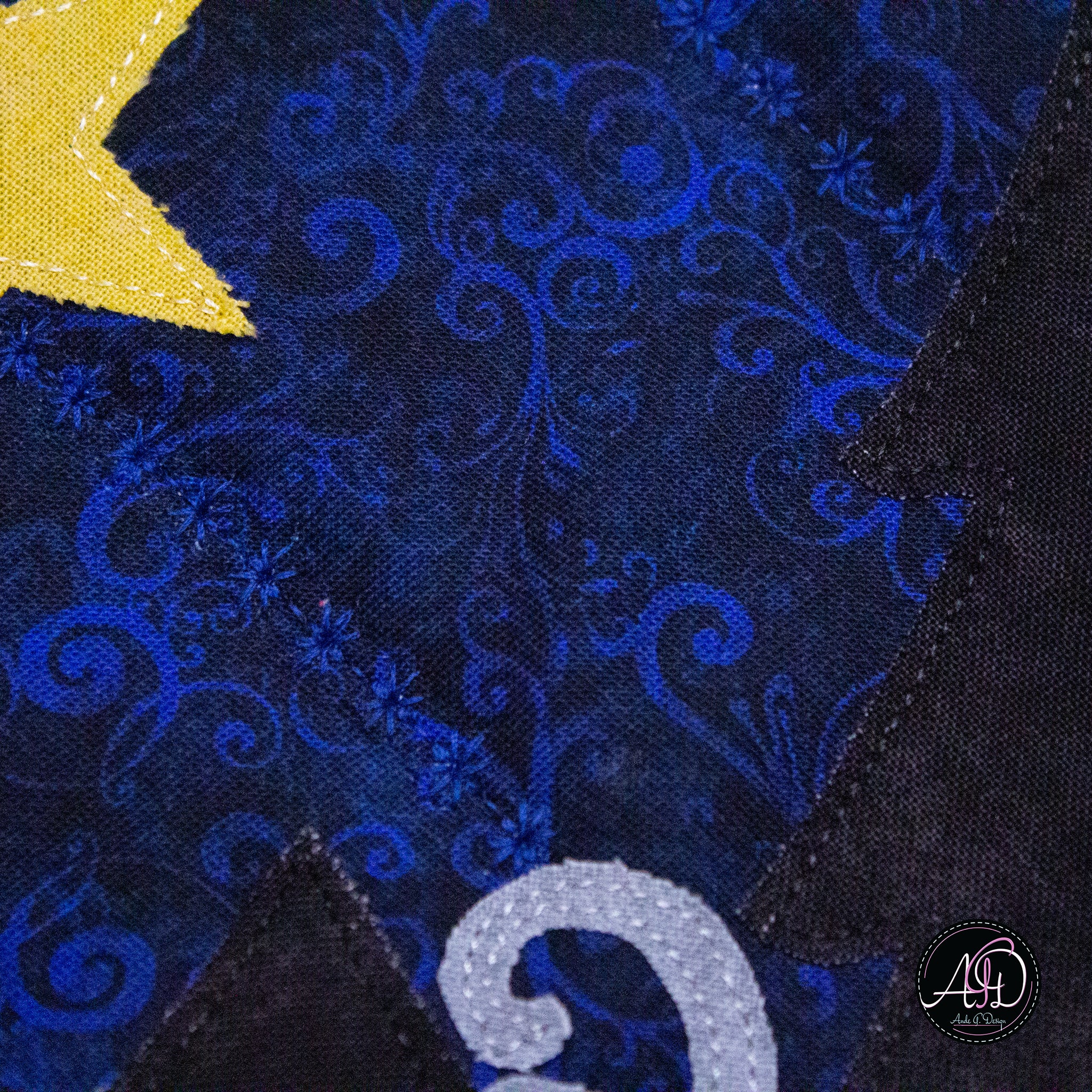 Christmas Train Applique Quilted Wall Hanging