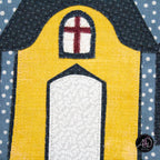 Blue Picnic House Spring Quilted Wall Hanging | Applique Wall Hanging
