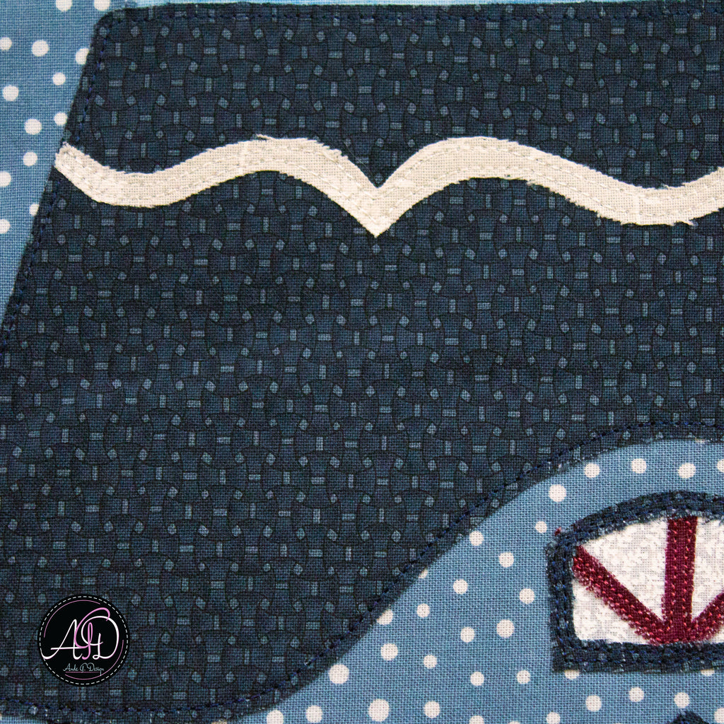 Blue Picnic House Spring Quilted Wall Hanging | Applique Wall Hanging
