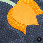 Blue Floral Applique Quilted Table Runner
