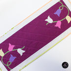 Purple Tulip Spring Quilted Applique Table Runner
