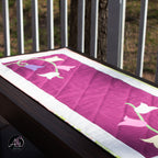 Purple Tulip Spring Quilted Applique Table Runner