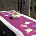 Purple Tulip Spring Quilted Applique Table Runner