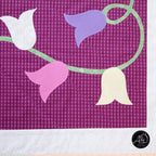 Purple Tulip Spring Quilted Applique Table Runner