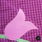 Purple Tulip Spring Quilted Applique Table Runner