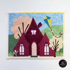 Red Kite House Spring Quilted Wall Hanging | Applique Wall Hanging