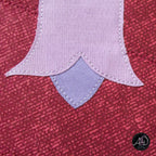 Red Floral Spring Applique Quilted Table Runner