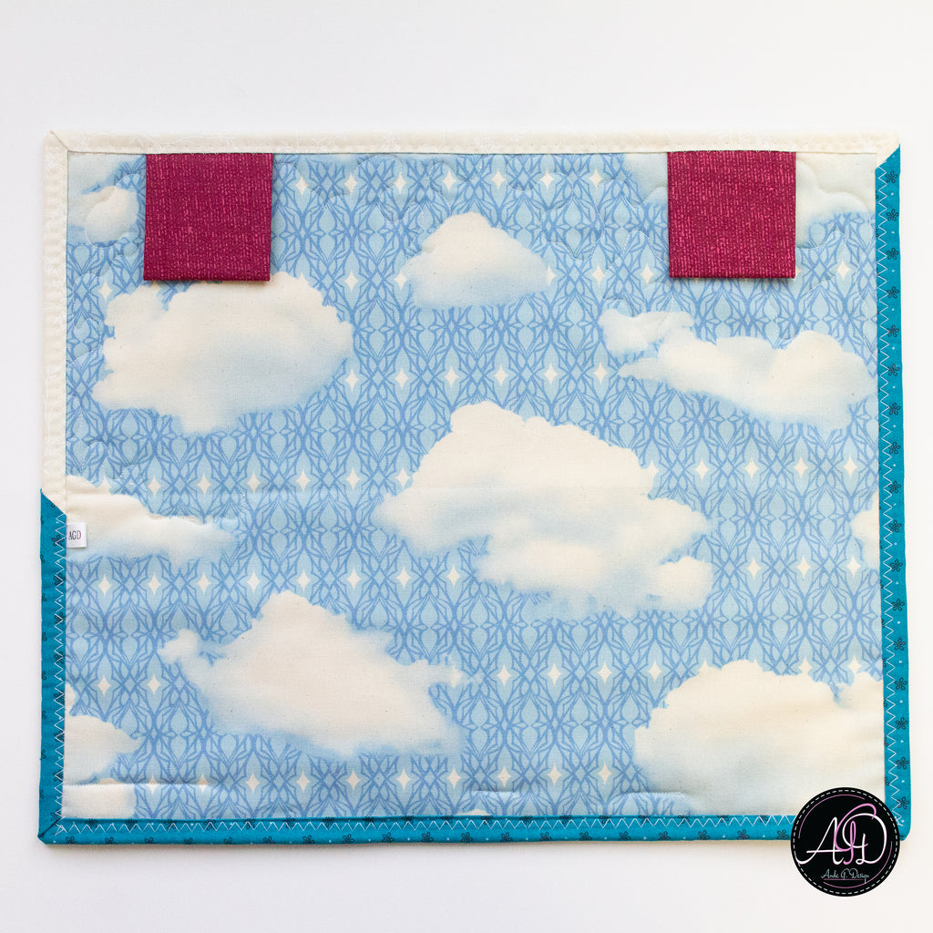 Teal Yoga House Spring Quilted Wall Hanging | Applique Wall Hanging