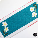 Teal Daisy Applique Quilted Table Runner