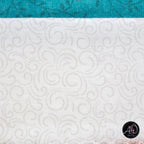 Teal Daisy Applique Quilted Table Runner