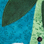Teal Daisy Applique Quilted Table Runner