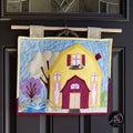 Yellow Barn House Spring Quilted Wall Hanging | Applique Wall Hanging