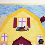 Yellow Barn House Spring Quilted Wall Hanging | Applique Wall Hanging