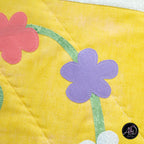 Yellow Floral Spring Applique Quilted Table Runner